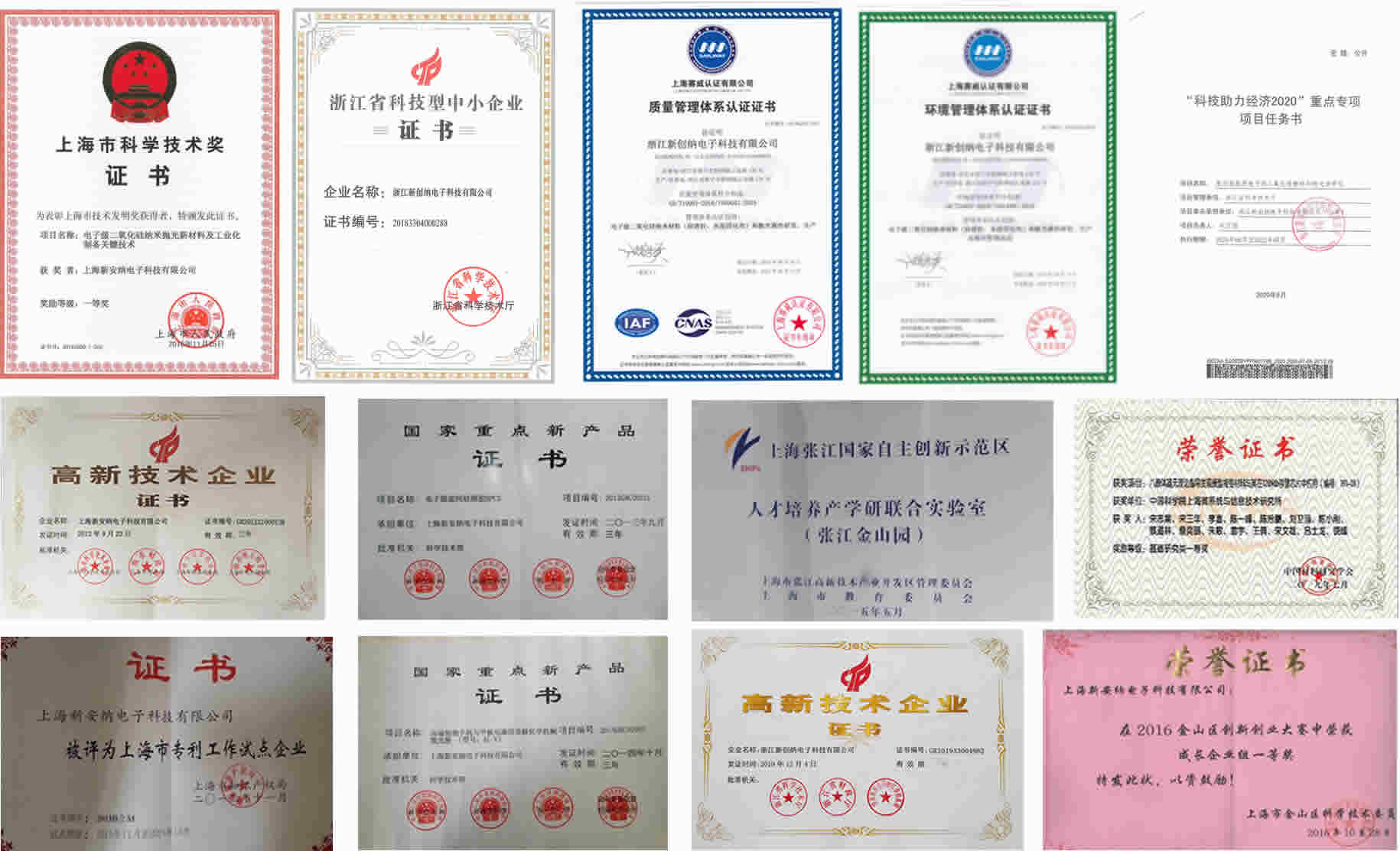 新創(chuàng  )納公司發(fā)展重要里程碑及獲得的主要榮譽(yù)